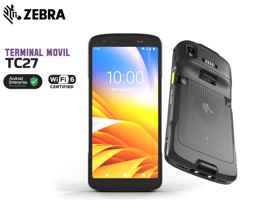 Terminal Movil Zebra TC22 de 6.5“ Escaner 1D, 2D WiFi|BT